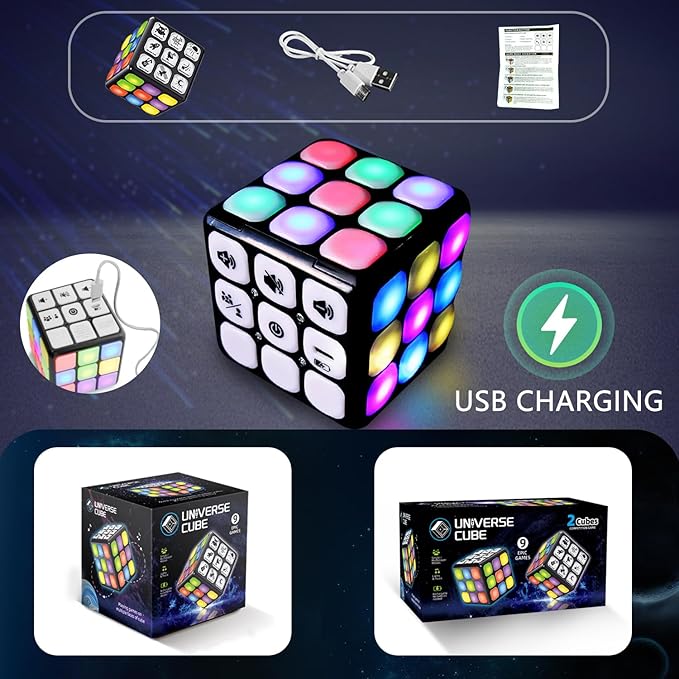 9-in-1 LED Flashing Cube Fun Brain & Memory Game