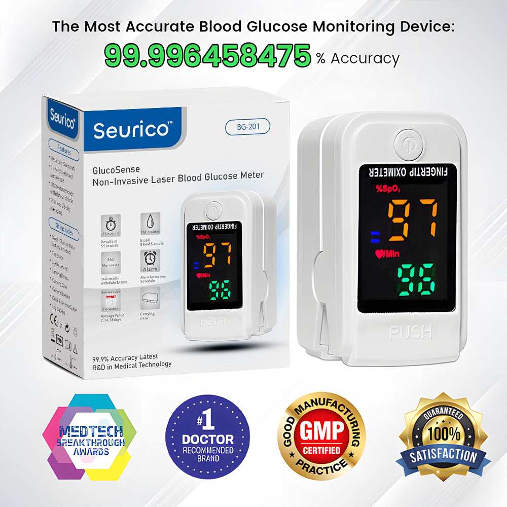 【OFFICIAL STORE】👨‍⚕️Seurico™ Next-Generation Intelligent Multifunctional Non-Invasive Laser Blood Glucose Meter [99.9% Accuracy]